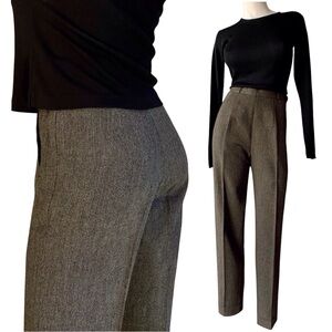 French designer Cinoche high-waisted split hem tailored trousers FR 38_US 4